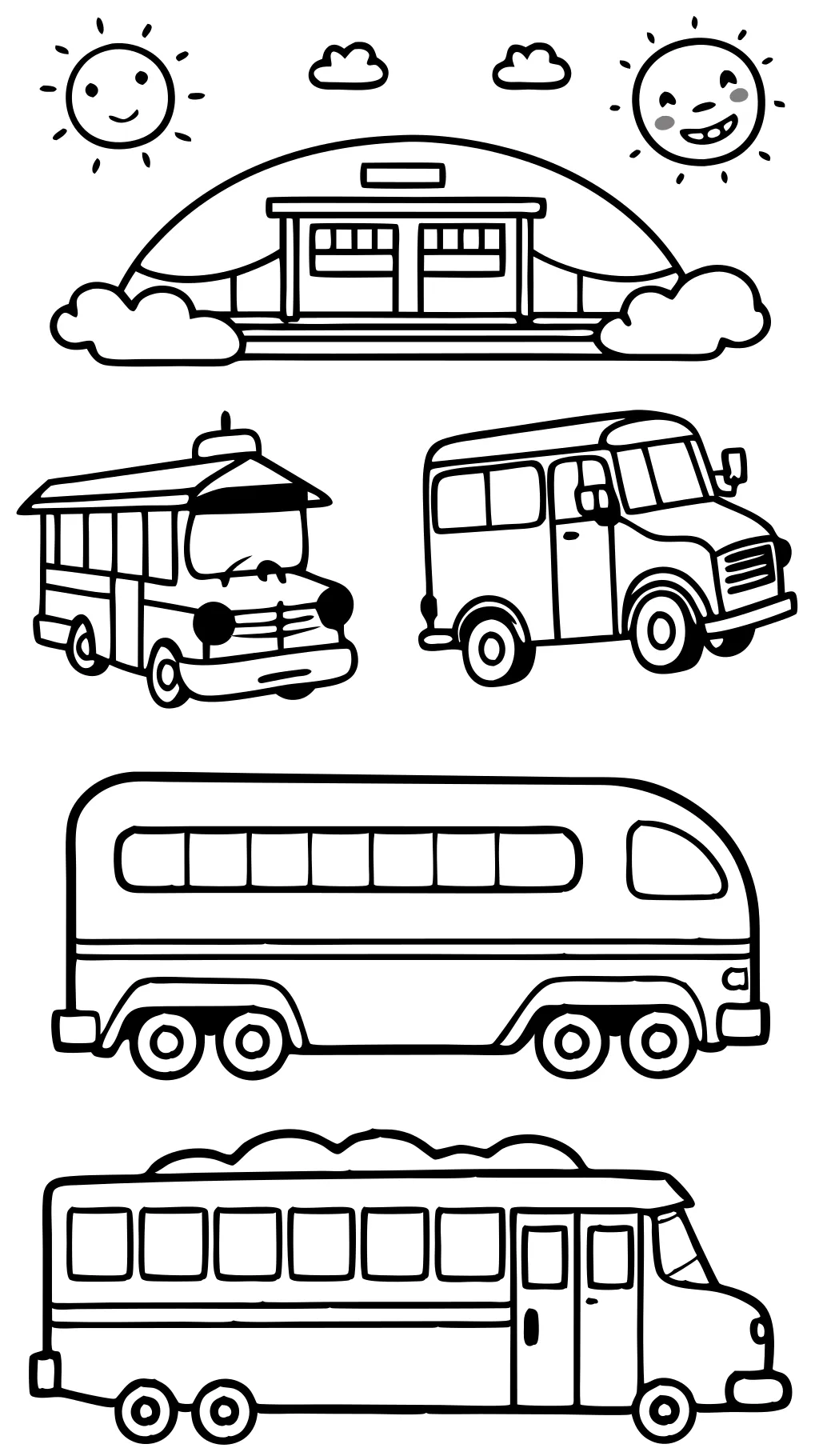 bus coloring pages